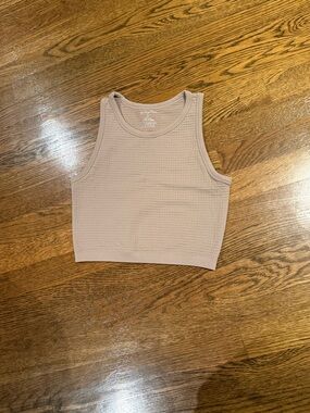 By Together Ribbed Cropped Tank Top - Taupe Beige